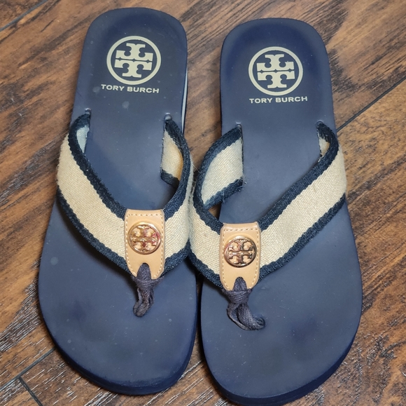 Tory Burch Wedge Flip Flops - Picture 3 of 8